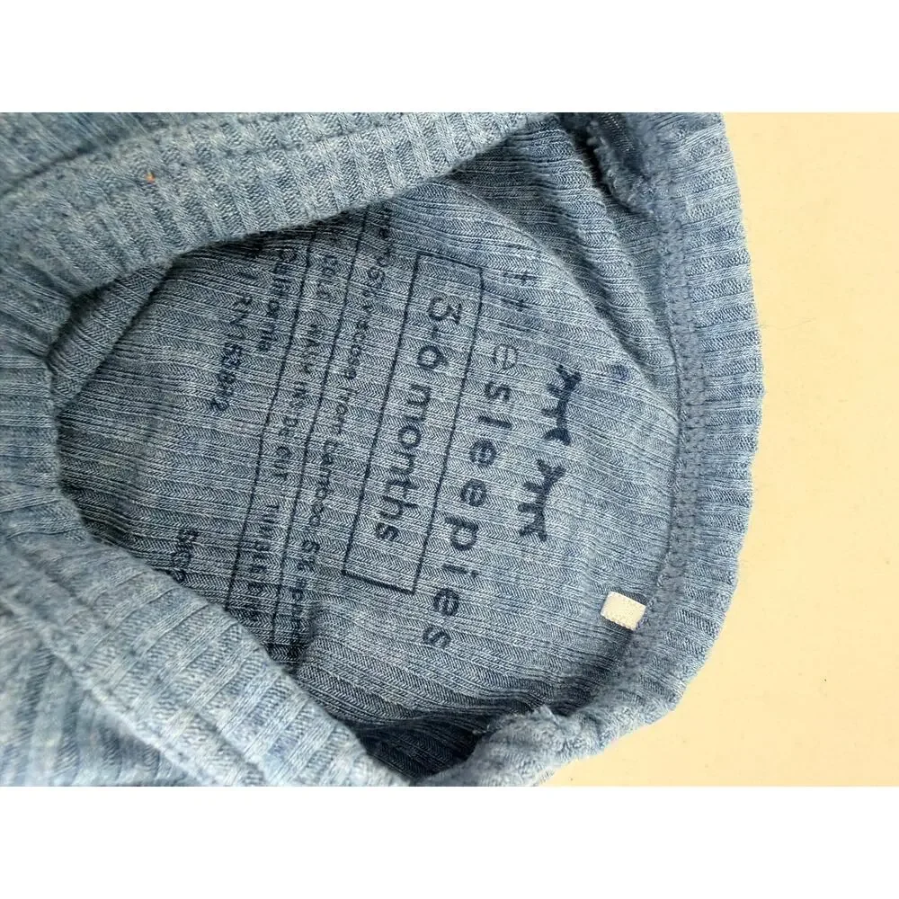 Little Sleepies hazel ribbed crescent zippy